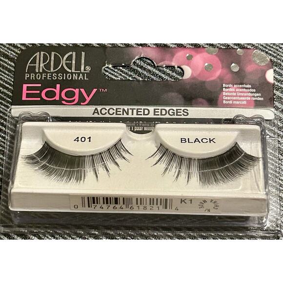 ~Ardell Professional~ Edgy Eyelashes 👁️Accented Edges -Black 401- Brand New~ - Picture 1 of 4